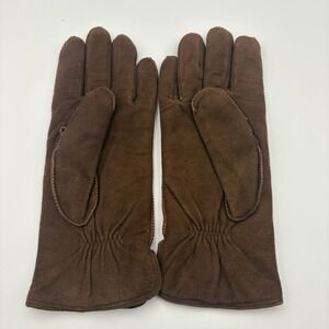 Bill Blass Grandoe Wool Mink Brown Gloves Size‎ Womens Large Warm Winter Fingers
